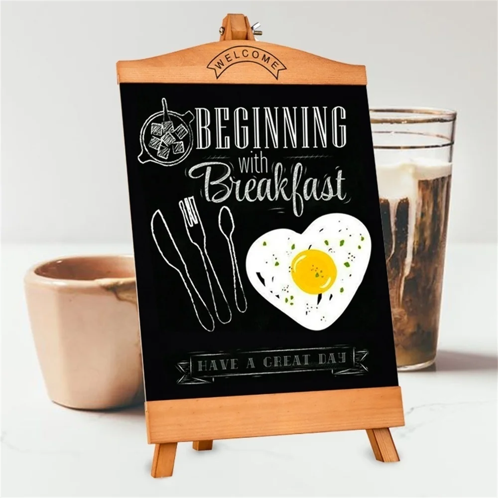 Countertop Blackboard Advertising Poster Display Rack Menu Stand Restaurant Message Board Desktop Table Food Name Display Stand