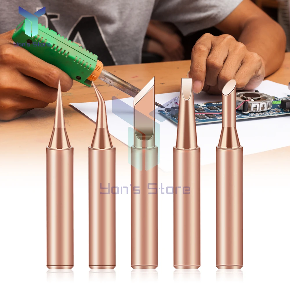 5 cái đầu hàn sắt chạy điện đầu hàn đồng 900M-T-K Thiết bị hàn sắt đồng nguyên chất Dụng cụ hàn