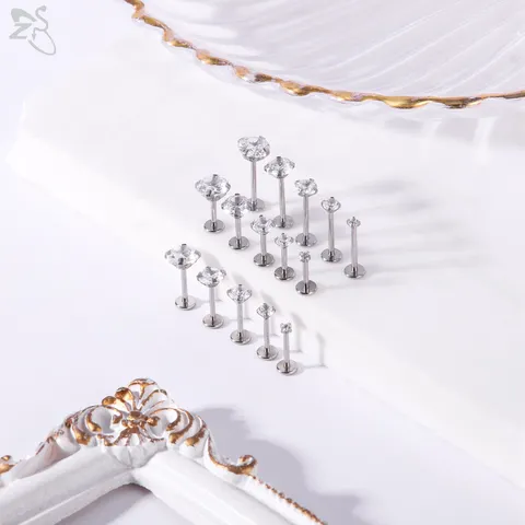 Серьги-гвоздики AOEDEJ из нержавеющей стали, золотые, 2-6 мм — фото устройства