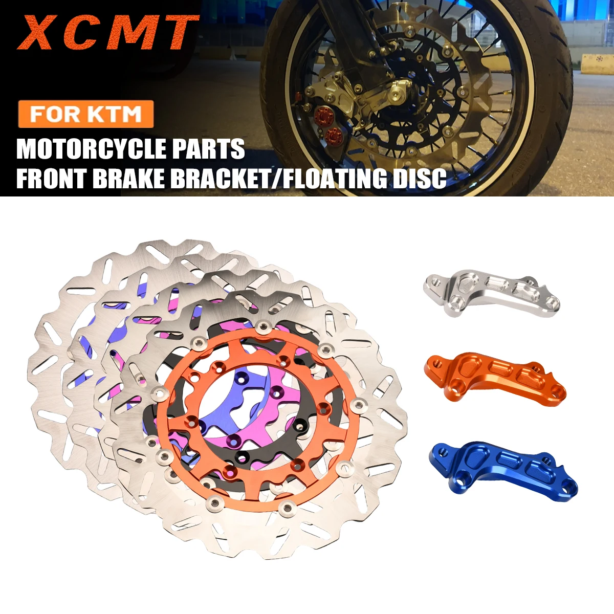 Motorcycle Parts 320MM Front Floating Disk/Front Adapter Bracket For KTM XC SX EXC For Husqvarna TC TE TX FE FC FX For Gas Gas
