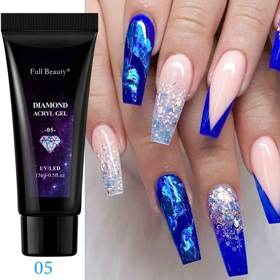 15ml Glitter Sequin Gel Nail Polish UV Acrylic Gel Manicure Nail Art Design