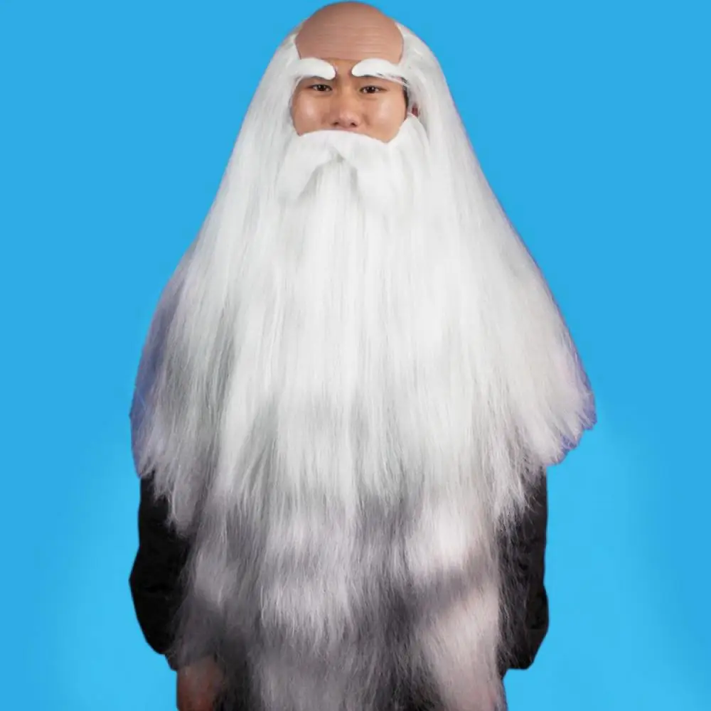 Adult Children Christmas Wig Beard and Hat for Plush Santa Claus Wig Beard New Year Christmas Party Decoration 3