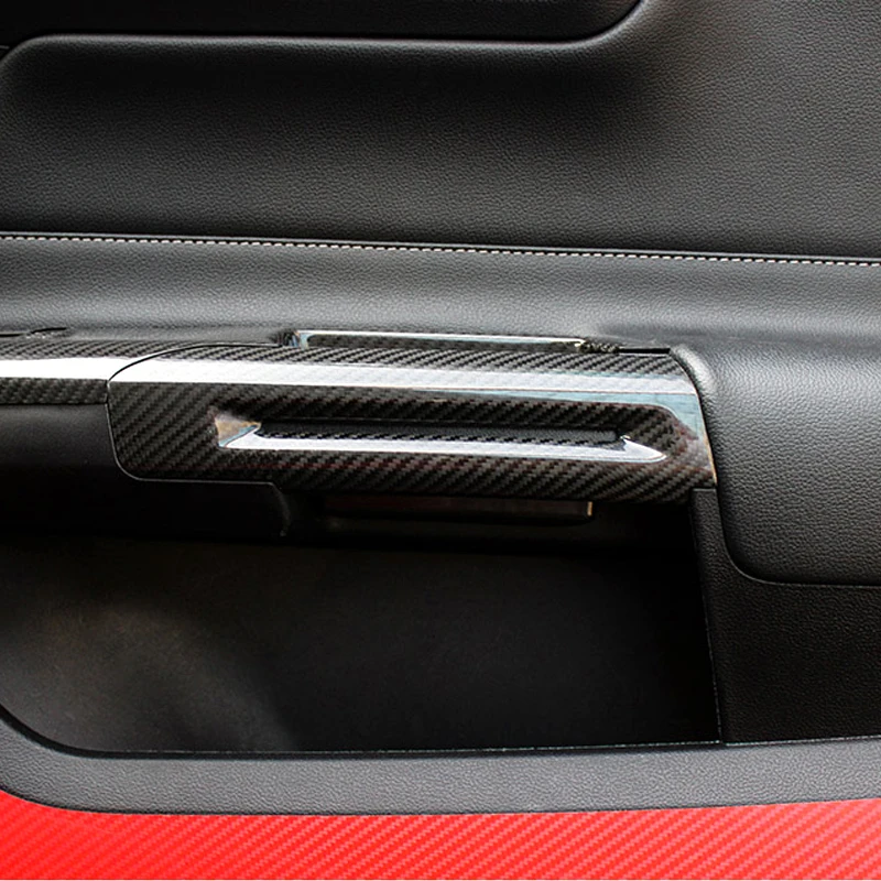 Car Door Armrest Handle Storage Box Slot Case For Ford Mustang 2015-2021 Interior Accessories