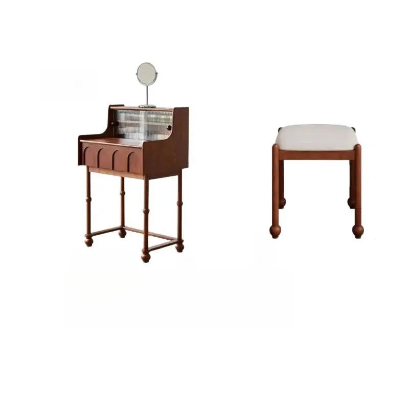 

medieval retro style dresser small apartment solid wood bedroom bedside makeup designer
