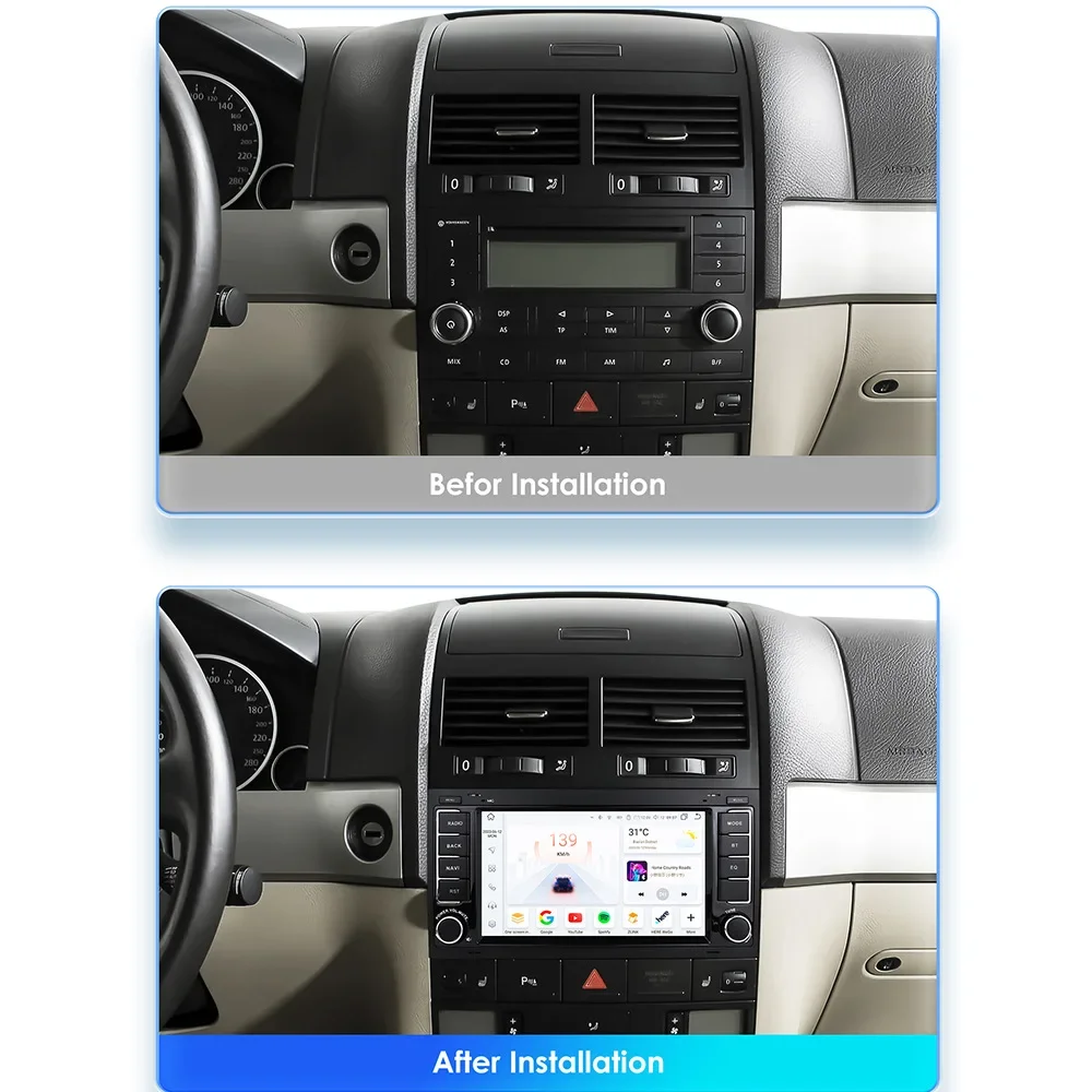 Suitable for 2004-2009 new Touareg Bluetooth Wireless Carplay Android Car MP5 Navigation