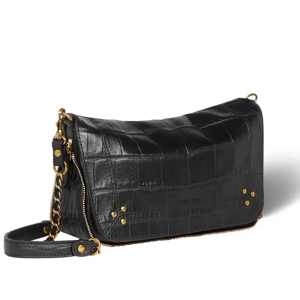 Nieuwe schoudertas of crossbodytas voor dames, met afneembare riem, gevlochten en afsluitbaar met magnetische leren kleppen