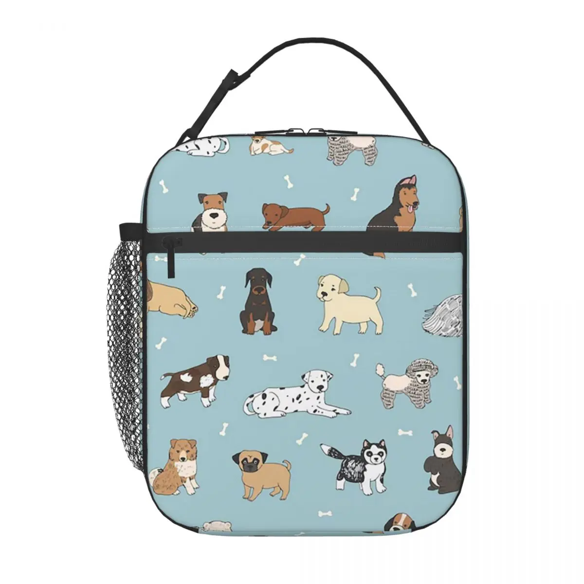 Puppy Dog Insulated Lunch Bag for Women Children Leakproof Food Boxes Thermal Lunch Box Tote