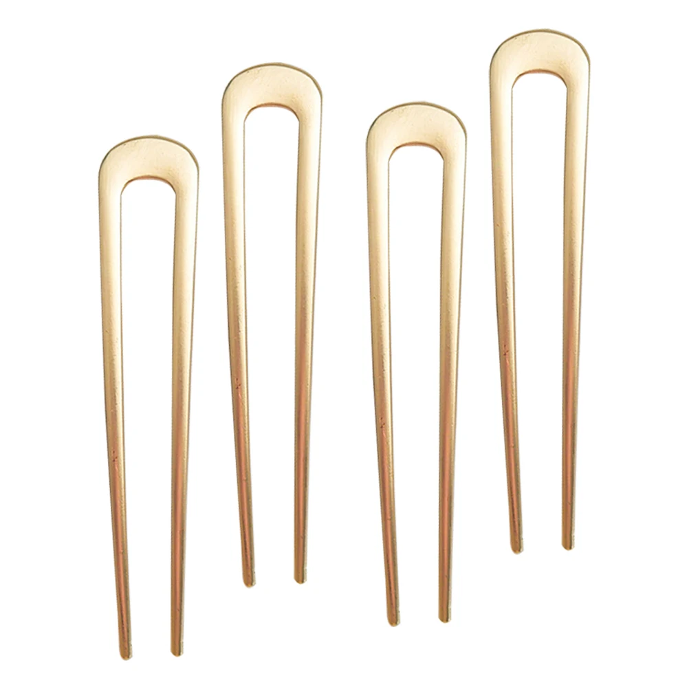 

4 Pcs Shaped Bow Hair Pin Hairpin Golden Color Women Hair Pins Decorative Bow Vintage Style Suitable Hairstyles