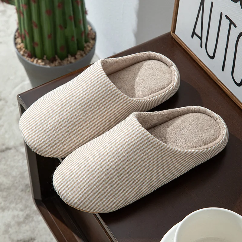 

Повседневные женские тапочки, домашняя роскошная дизайнерская женская обувь на плоской подошве, домашняя весенне-осенняя элегантная хлопковая шлепанца, теплая мягкая подошва, большой размер