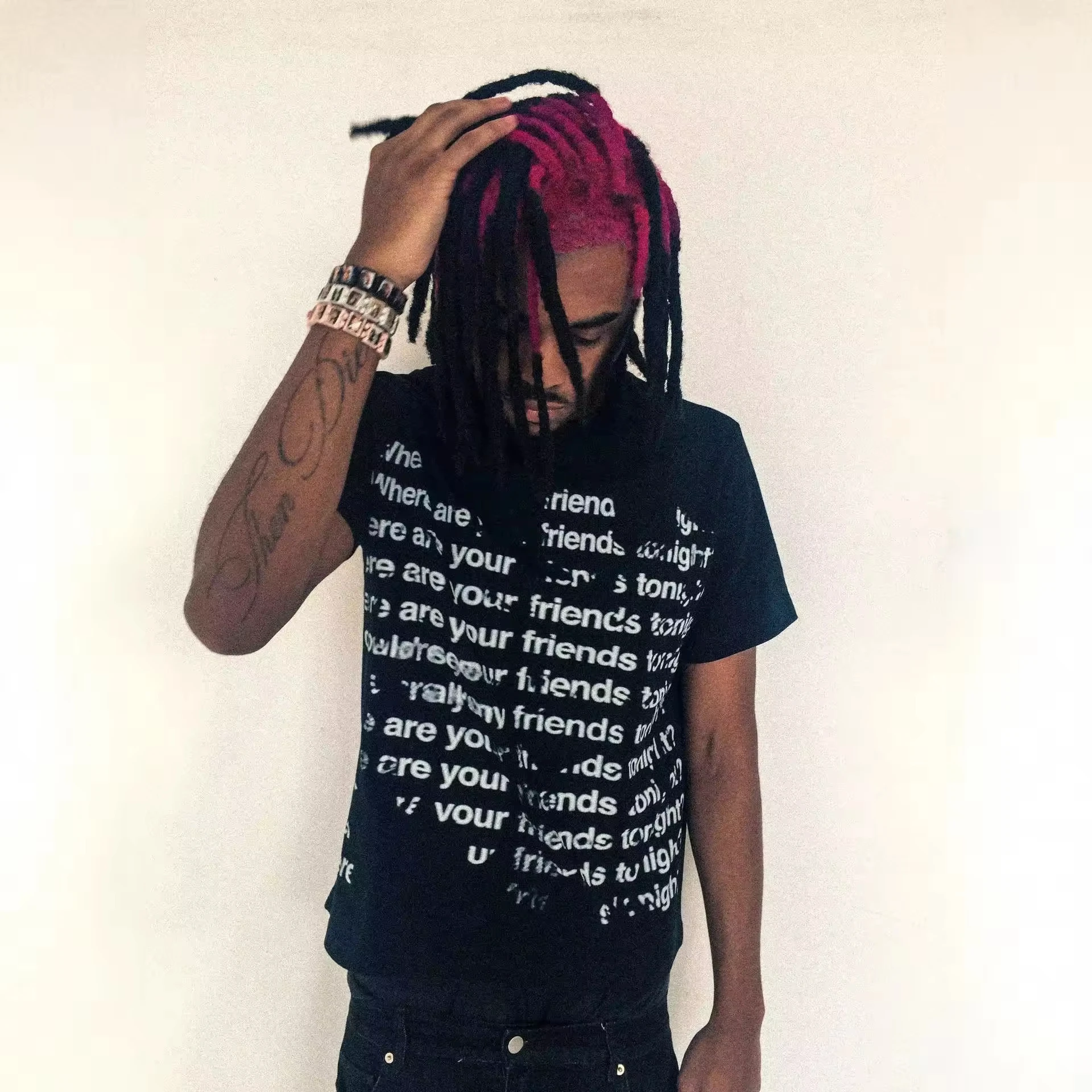 

Мужская модная футболка большого размера, 200 г, мужская новая хлопковая футболка с короткими рукавами и отпускным узором, с короткими рукавами и круглым вырезом, уличный стиль для пар