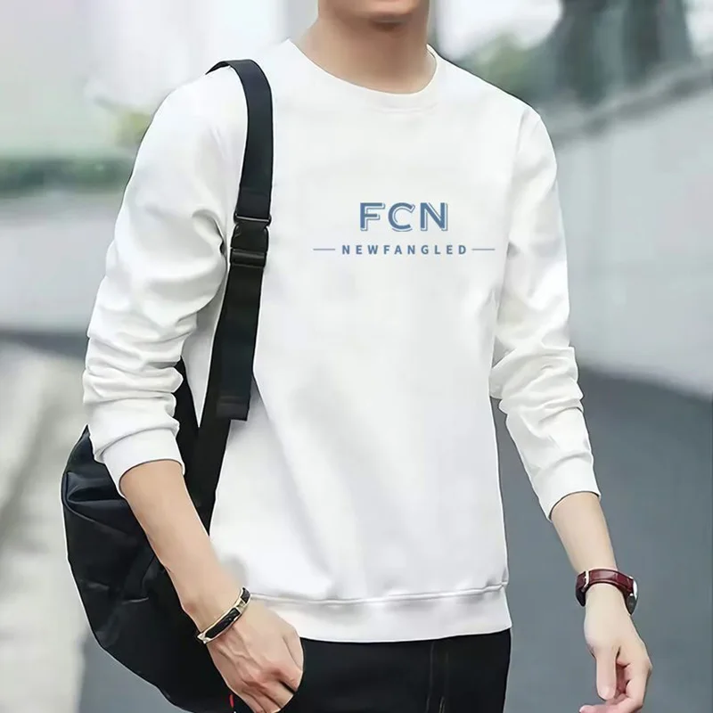 Fashion O-Neck All-match Printed Sweatshirt Men's Clothing 2023 Autumn New Oversized Casual Tops Long Sleeve Korean Sweatshirts