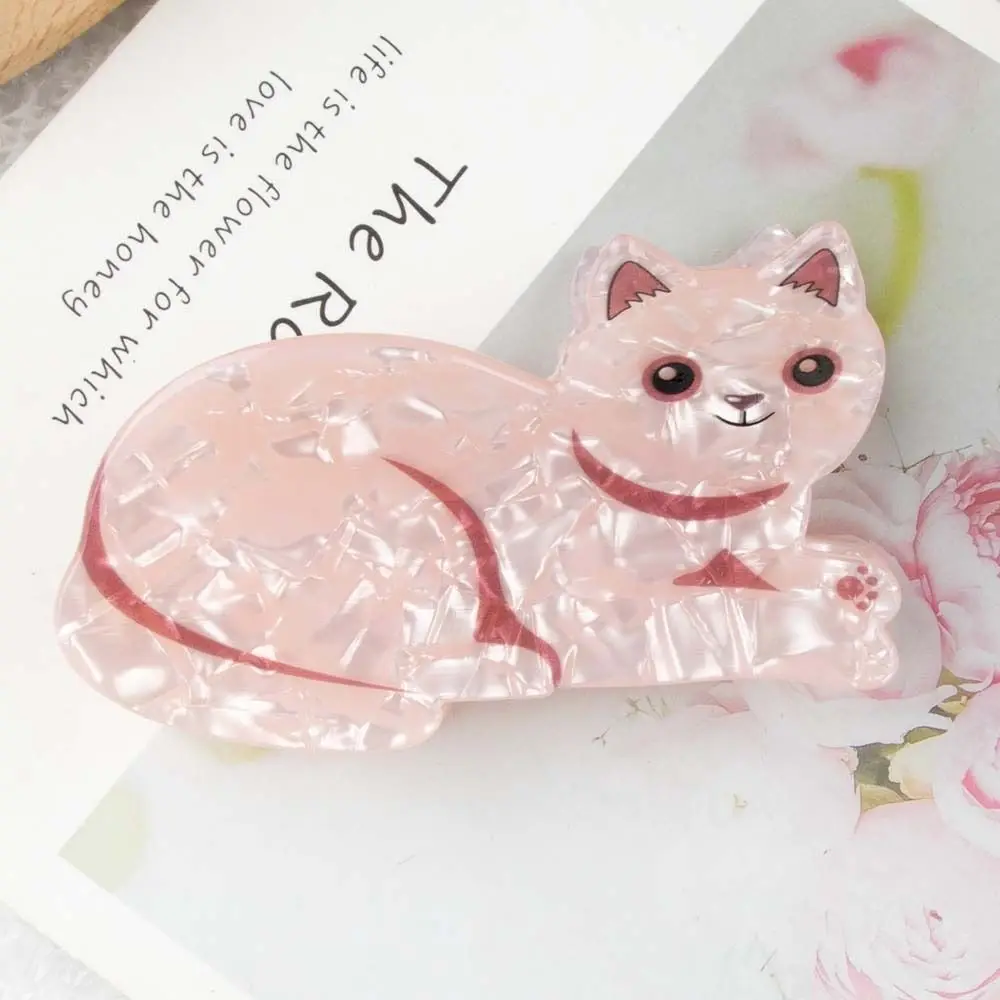 Adorable Creative Cartoon Cat Hair Claw Stylish Acrylic Animal Hair Clip Cute Temperament Headwear Ins Pets Ponytail Holder