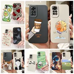 For Xiaomi Redmi Note 11 4G Case Redmi Note 11S Stylish Candy Painted Cover Soft TPU Phone Case For Redmi Note 11 Pro Plus Shell