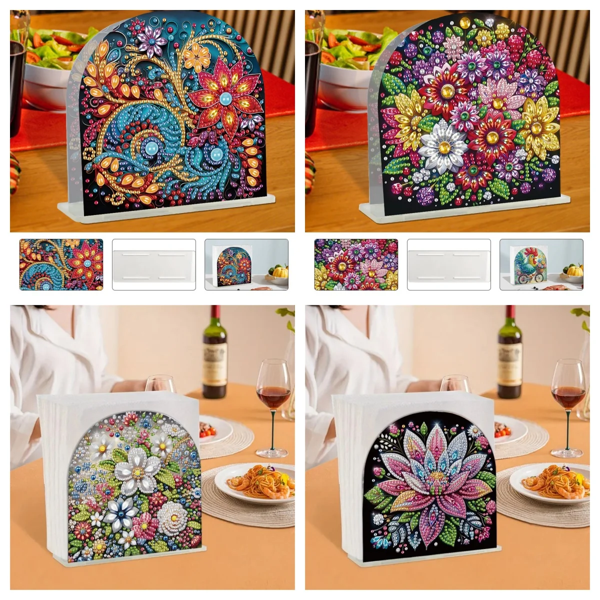 قطعة واحدة/مجموعة حامل مناديل - مراجعة Pattern Tissue Paper وسعره