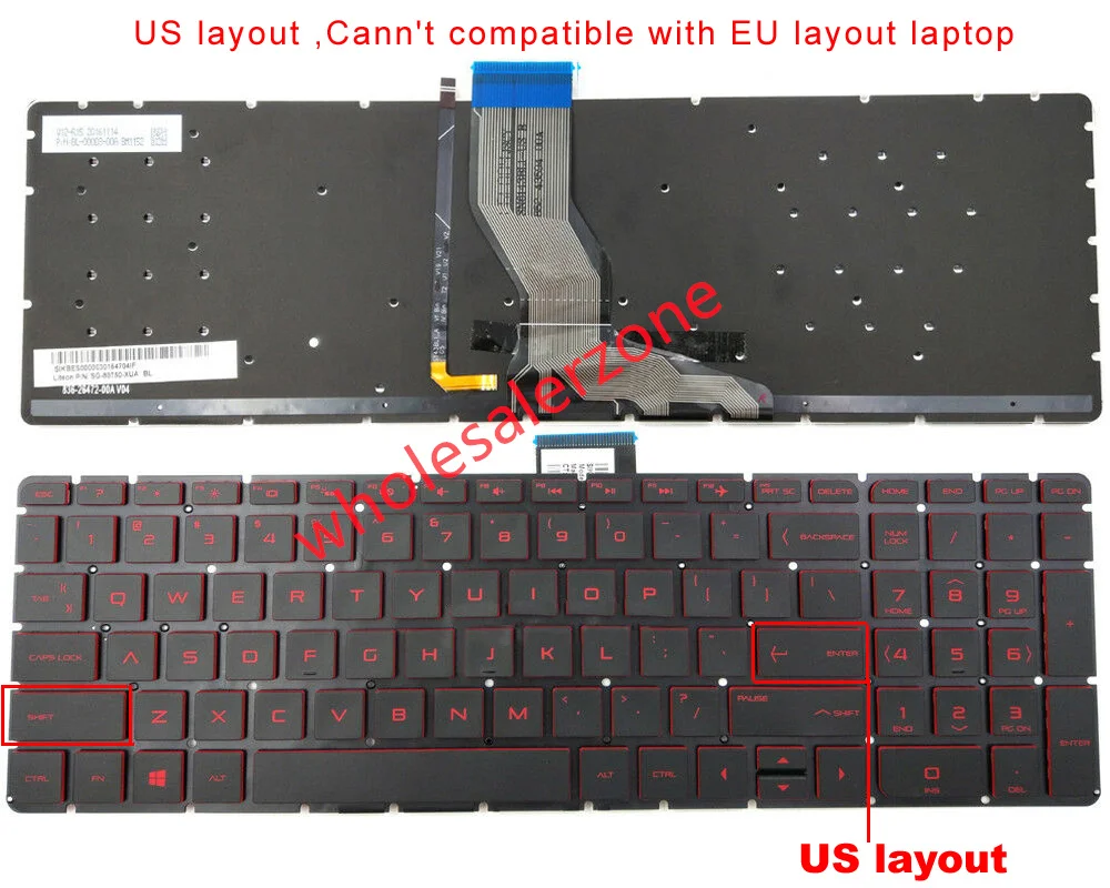US Keyboard For HP Omen 15-AX 15-AX0000 15-AXxxxx 15-AX015TX 15-AX016TX 15-AX101TX 15-AX102TX 15-AX103TX 15-AX020CA 15-AX033DX