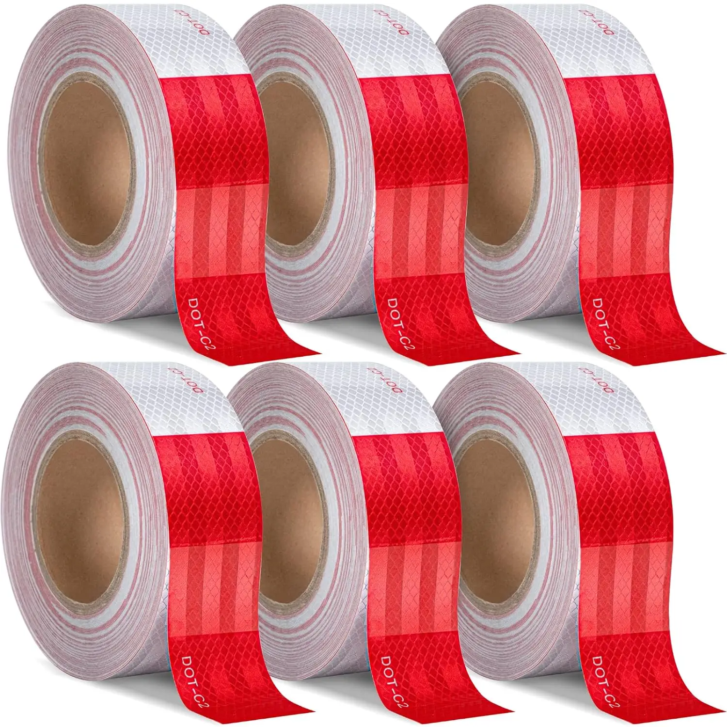 DOT-C2 Reflective Tape Outdoor Waterproof Conspicuity Strong Adhesive Reflector Tape Warning Safety for Trailer Truck Boats Sign