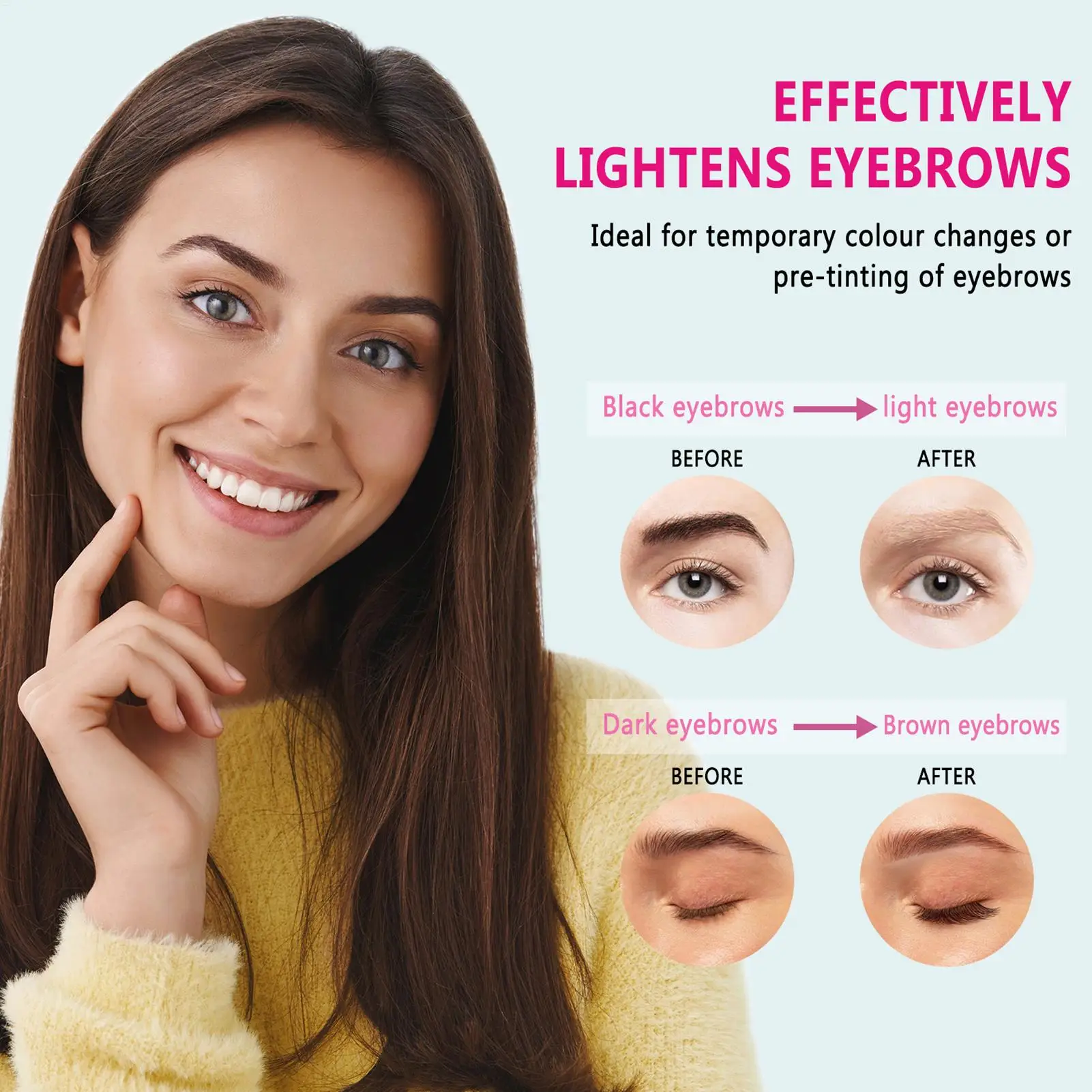 كفاءة الحاجب التبييض الحاجب المضيء لطيف ماكياج الحاجب التبييض لصالون جودة نتائج الحاجب تلوين عدة لجميع الحاجب