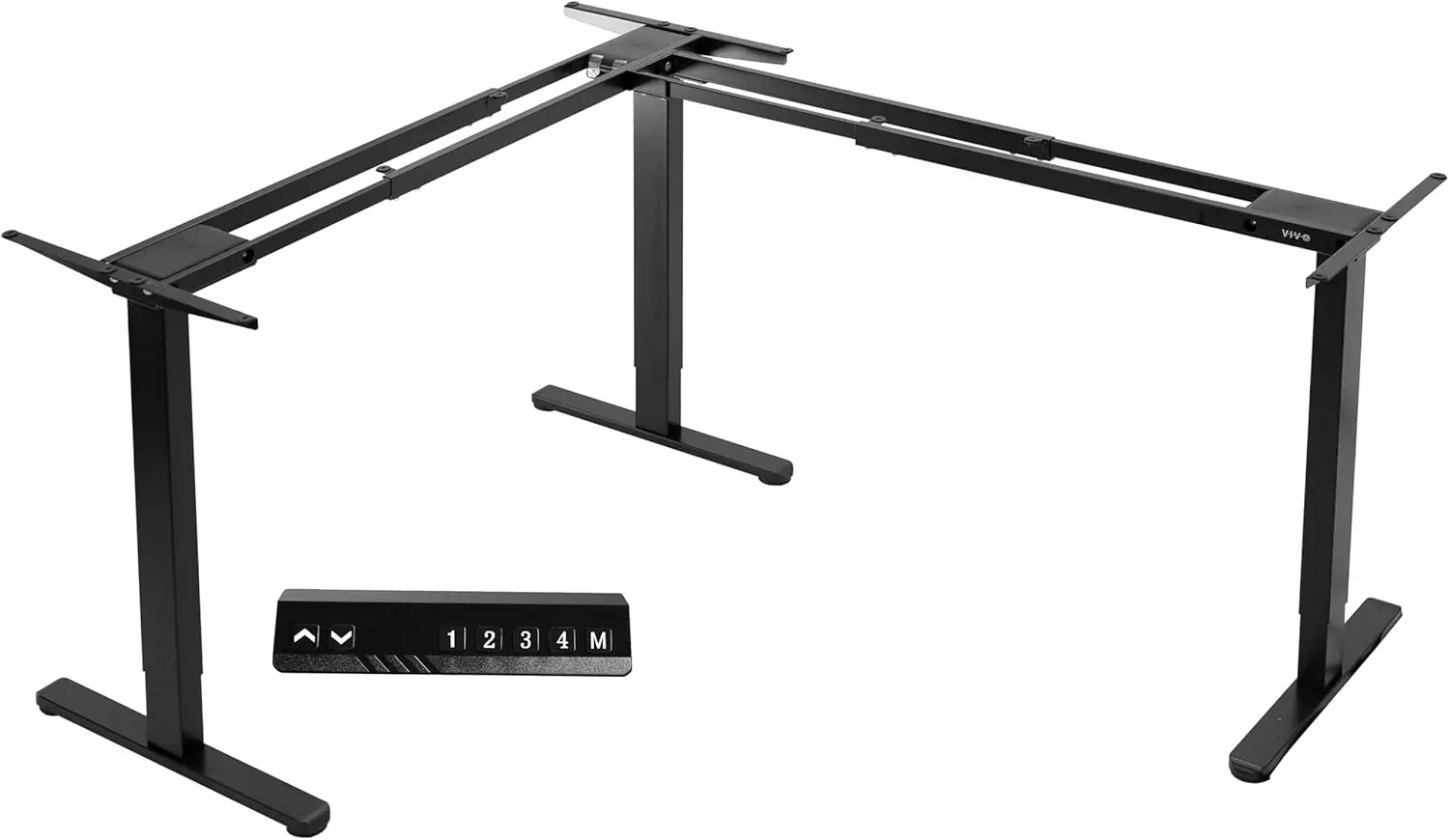 

Electric Multi-Motor Height Adjustable Corner 3 Leg Standing Desk Frame, Sit Stand Ergonomic L Frame with Push Button Controller