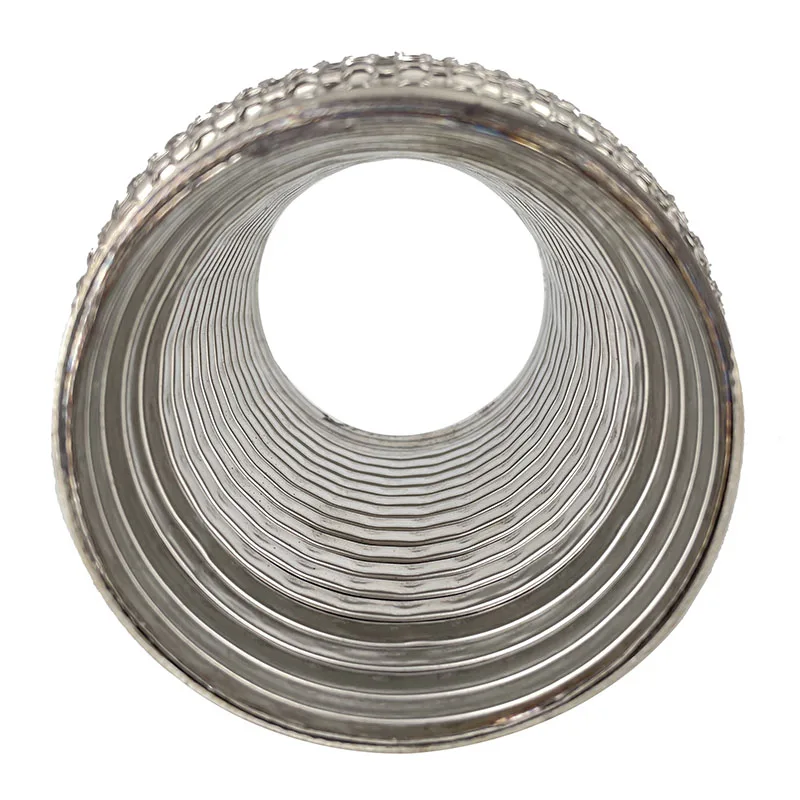 Stainless Steel SUS304 Exhaust Flex Pipes Tube Flex Coupler With Interlock Super Flexible 63x100mm 76x100mm 63*150mm 76*150mm - view 6