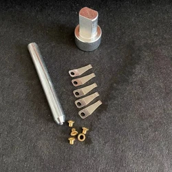 Ensemble d'outils de réparation de bricolage pour briquet Zippo Zorro kérosène, base de fibre phosphorescente en métal, poinçon d'installation et plaque de feuille, accessoires de RiSALE, 7 pièces/ensemble