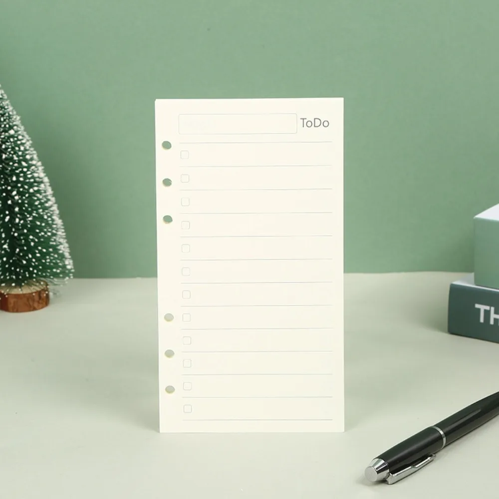 45Sheet Loose-Leaf Notebook Refill Paper Refill Spiral Binder Index Inside Page Cards A5 A6 A7 Inner Refill Paper 6-hole