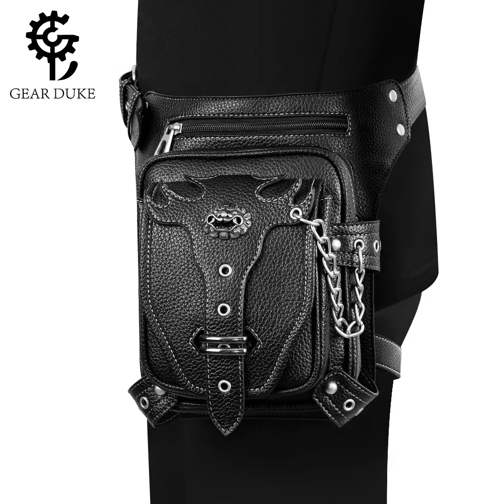 

Tactical Leg bag Pocket bumbag men Riding Men's Waist bags Leather Motorcycle Leggings Outdoor Bag male the medieval times style