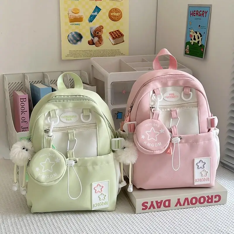 

Girls School Backpack Sweet College Style Third to Sixth Grade Middle School Travel Bag Children Study Research Little Girl Bag