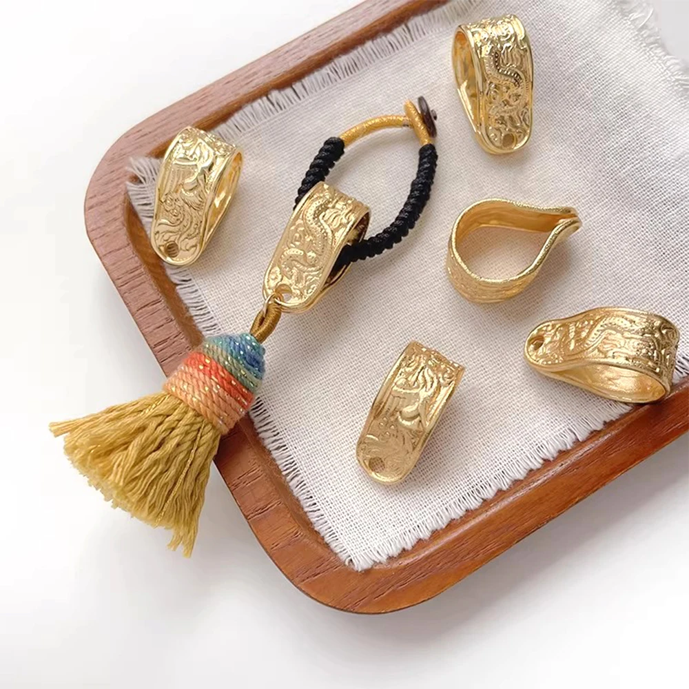 Brass Plated with Genuine Gold Vintage Sculptural Style Snap Ring Suspension DIY Jewelry Making Necklace Bracelet Accessory