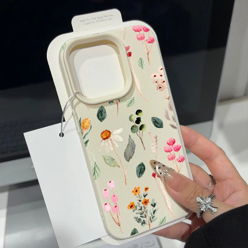 For iPhone 16e 16 15 14 13 12 Pro Max 11 Case Colourful Flower Pattern Soft Phone Cover For iPhone 16 15 Plus 13 12 Pro Funda