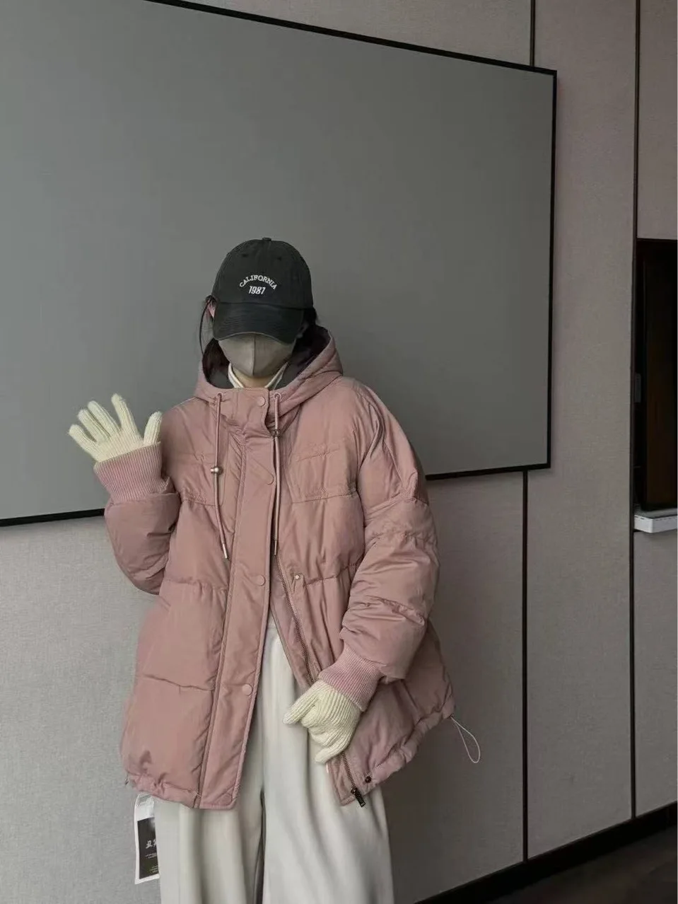 الشتاء أزياء المرأة الجديدة أسفل سترة التنقل مقنعين الدافئة الأبيض بطة أسفل يندبروف أسفل سترة #6