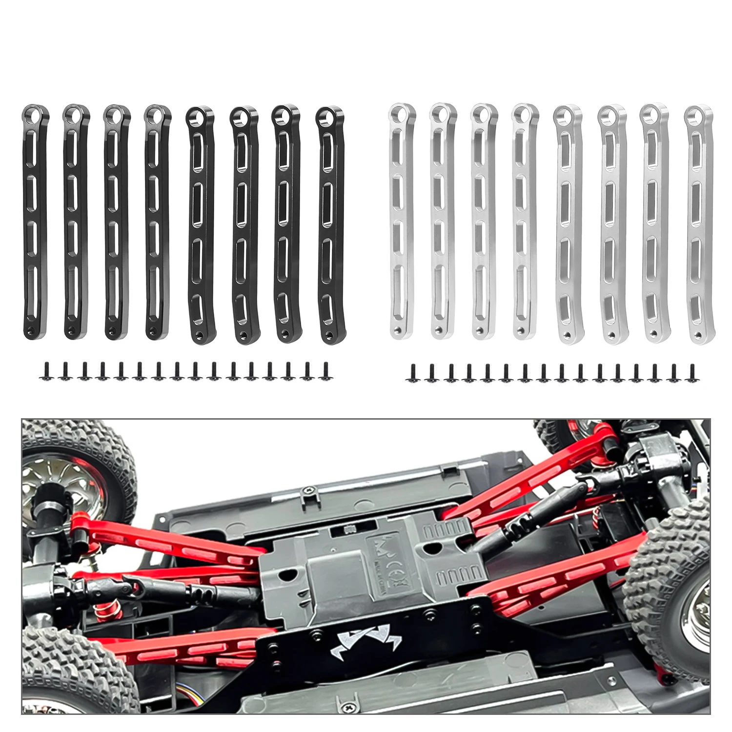 

Newest MN78 Metal Chassis Links Pull Rod Tie Rod Set For 1/12 MN78 MN-78 MN 78 RC Car Upgrades Parts