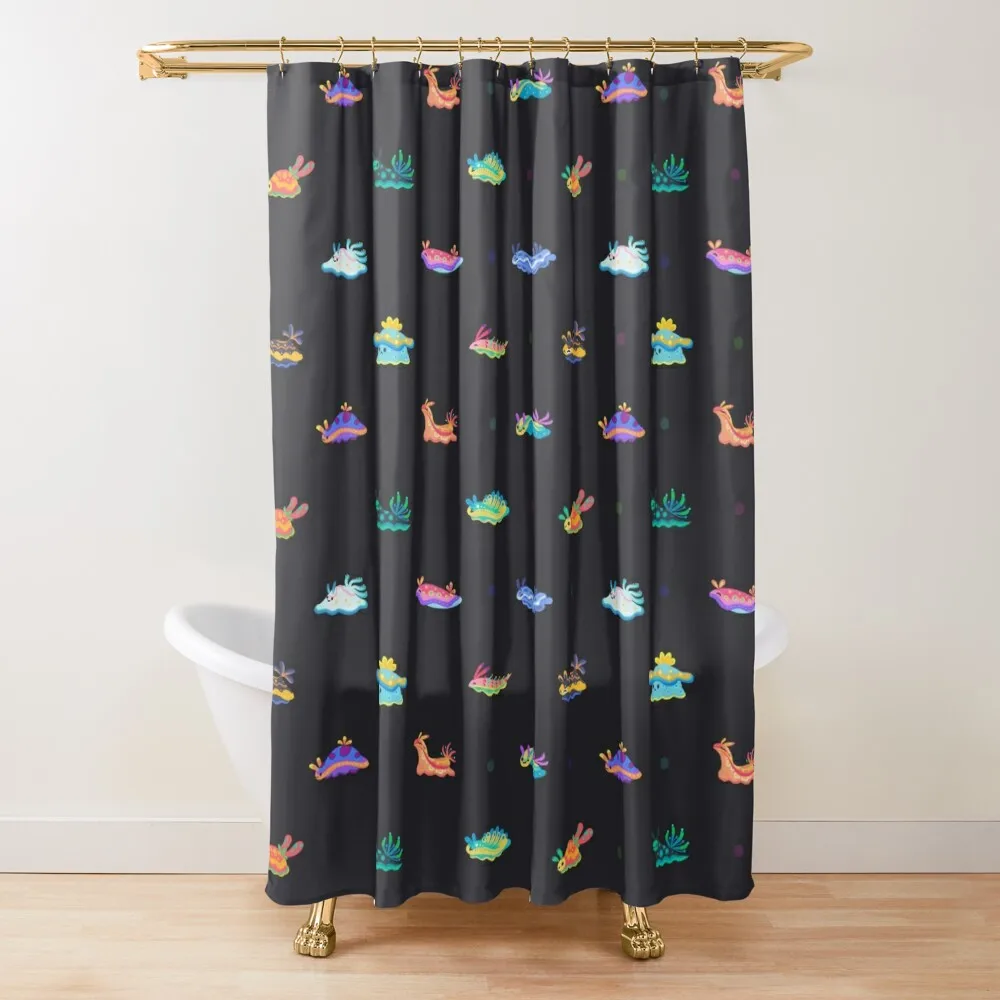 

Sea slug - black Shower Curtain Bathroom Fabric Anime Shower Shower For Bathrooms Bathroom Accessorys Curtain