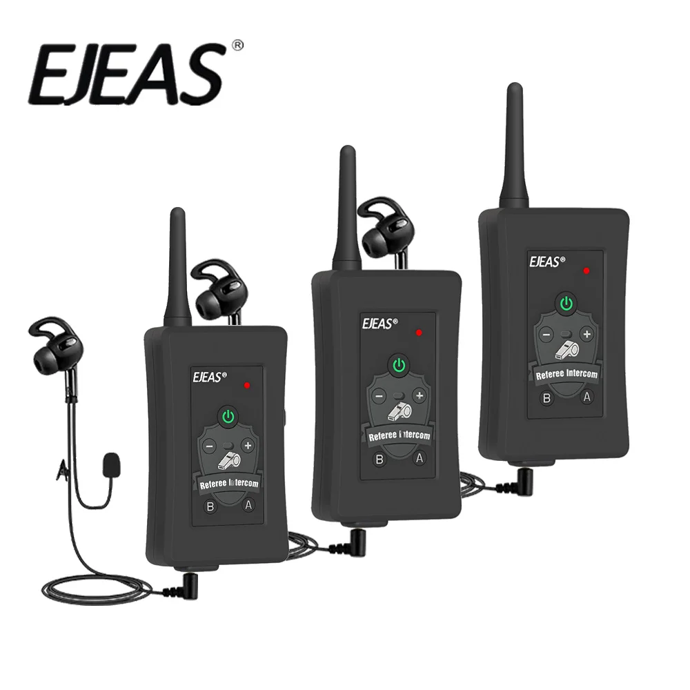 

EJEAS FBIM Soccer Intercomunicador 3-Referee Full Duplex 2 Way Bluetooth Communication System Football Referee Intercom