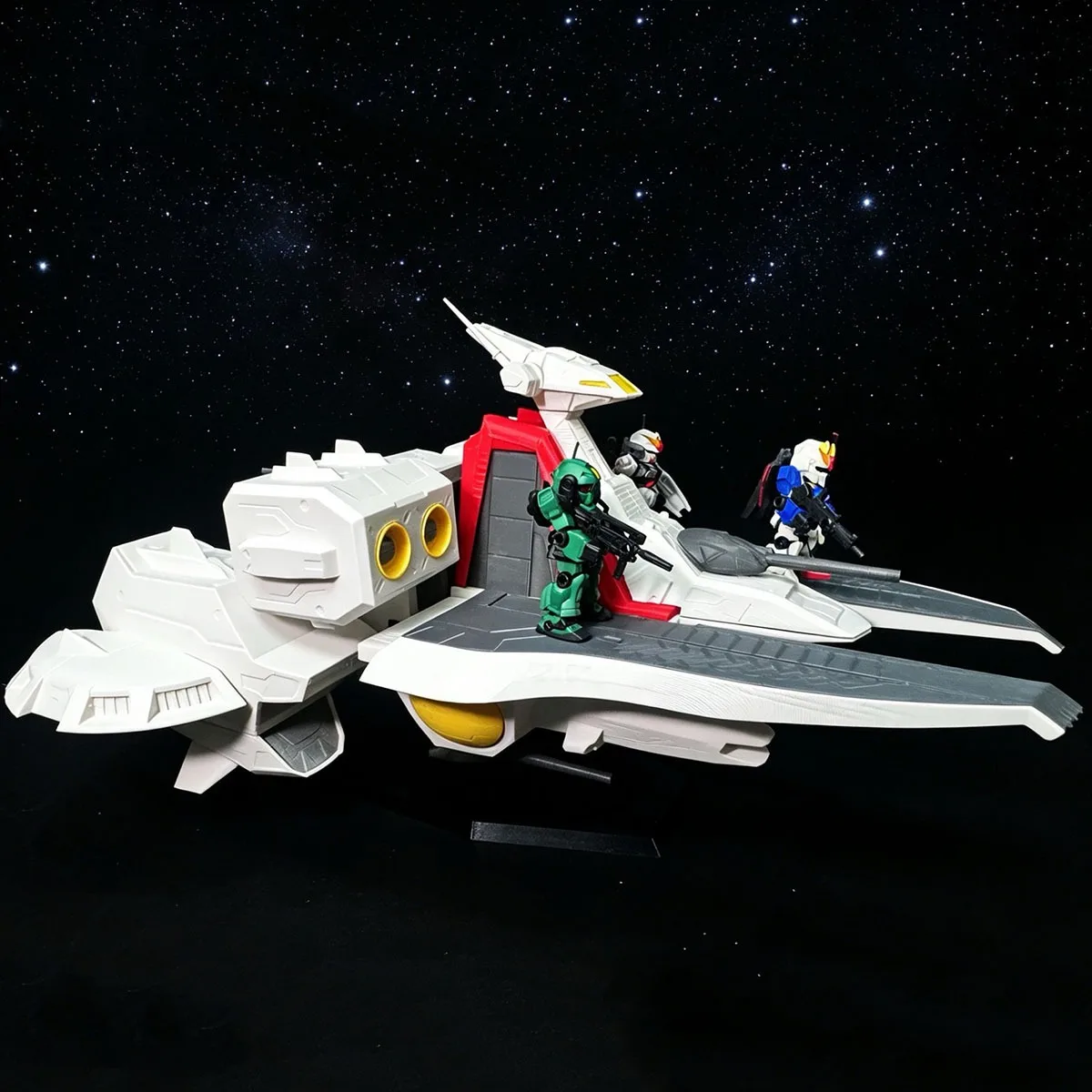 Spaceship 52cm Argama Battleship Assembly Model  3D Printed Forming Ship Static Model Ship Toy Ornament Gift