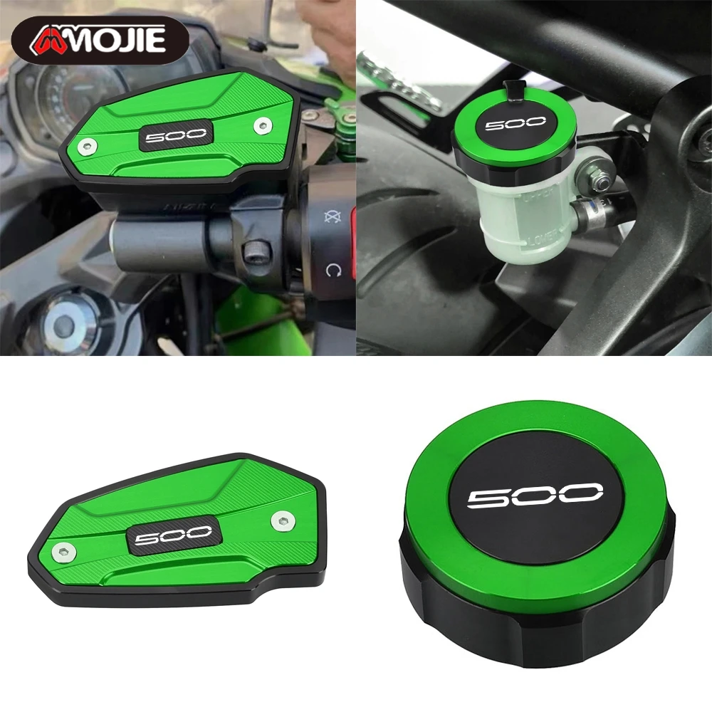 Motorcycle Z500 Ninja 500 Front Rear Brake Fluid Reservoir Cap Oil Cover For Kawasaki Ninja500 Z 500 SE 2024 2025 Accessories