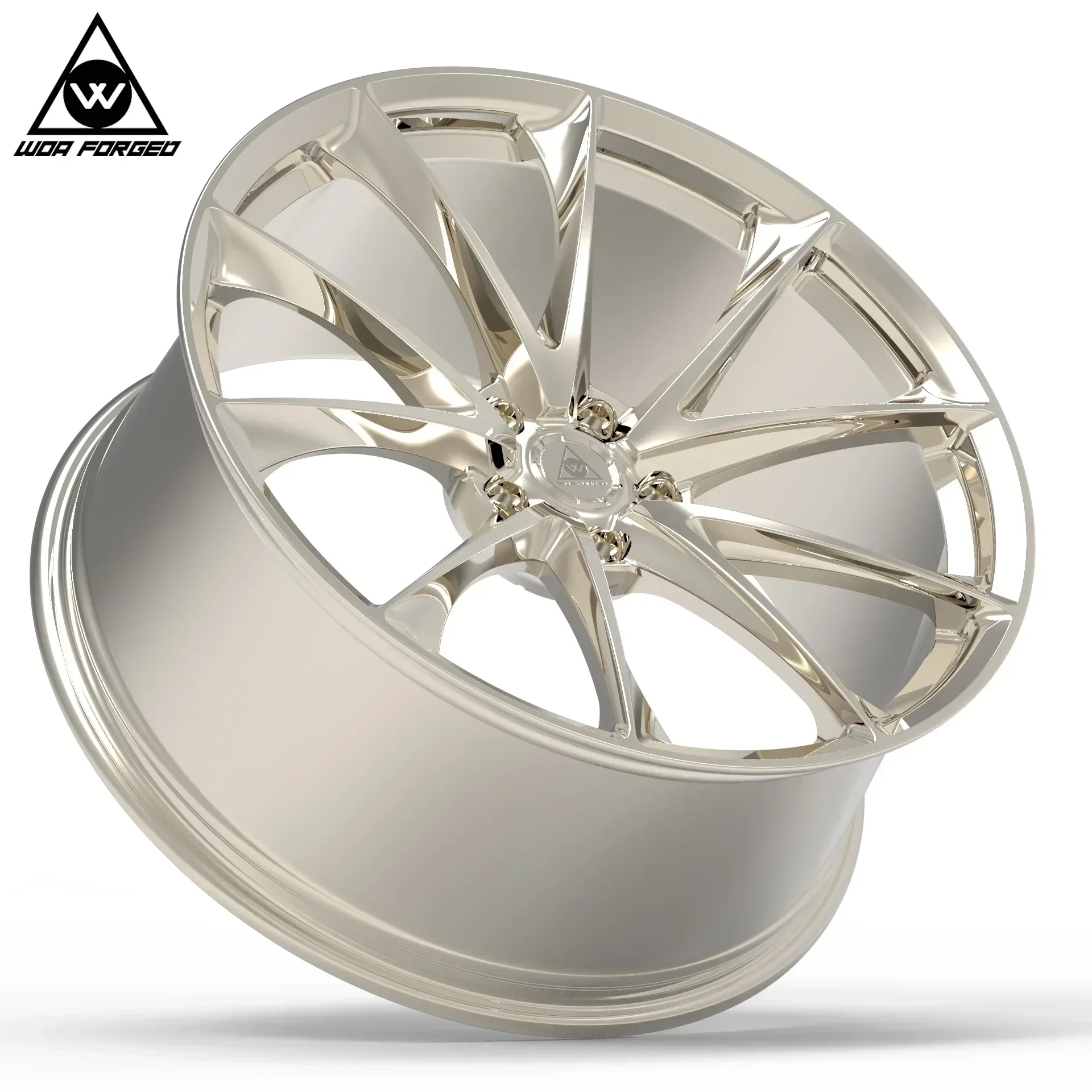 6061-T6 بيع عالمي سعر المصنع 17 18 19 20 21 22 بوصة سيارة الركاب المجمدة الذهب سبائك واضحة عجلات مزورة P204 5x112 5x114.3