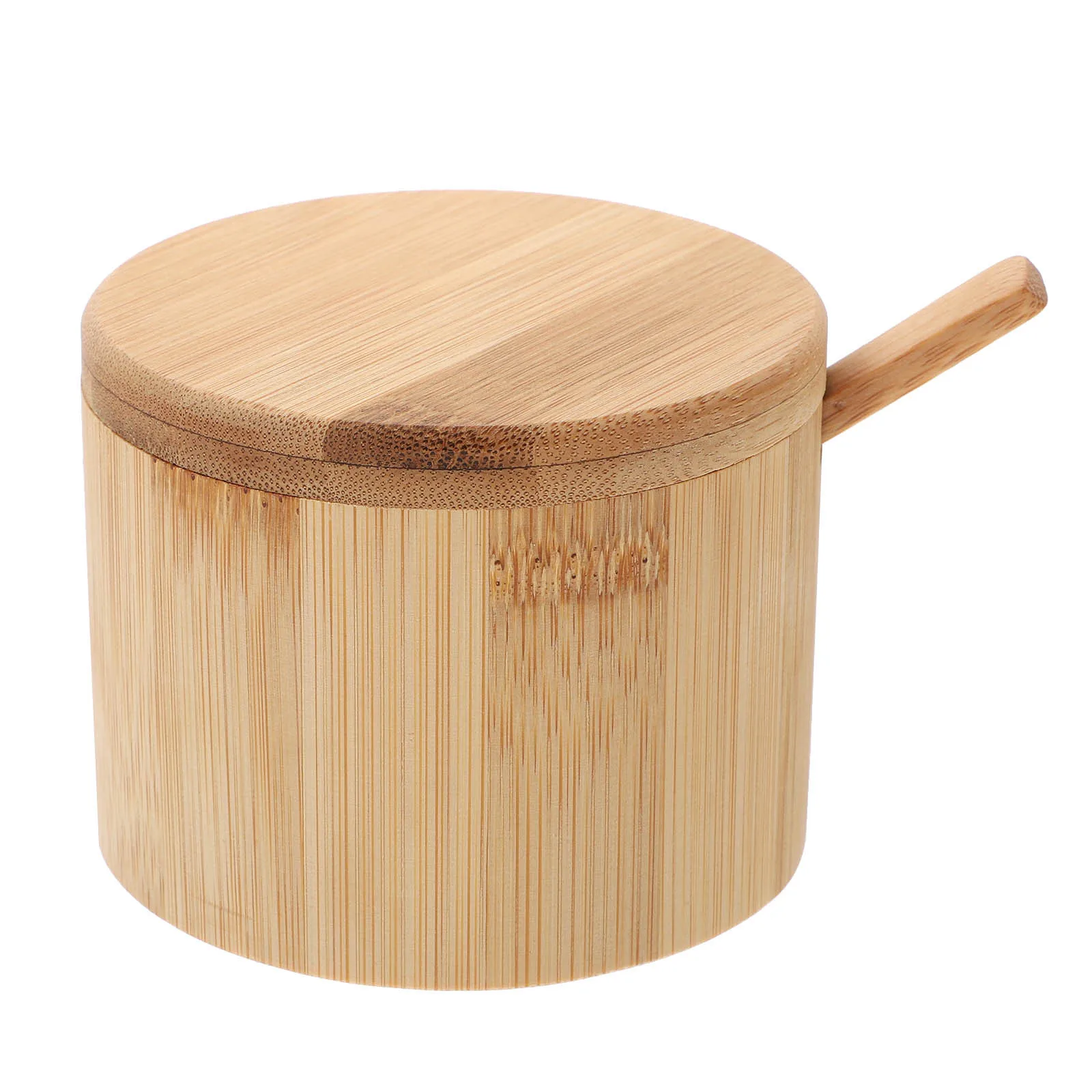 

1Pcs Seasoning Jar Bamboo Spice Box Material Non Deformable Insect Resistant Carbonized Finish Includes Scoop for Easy