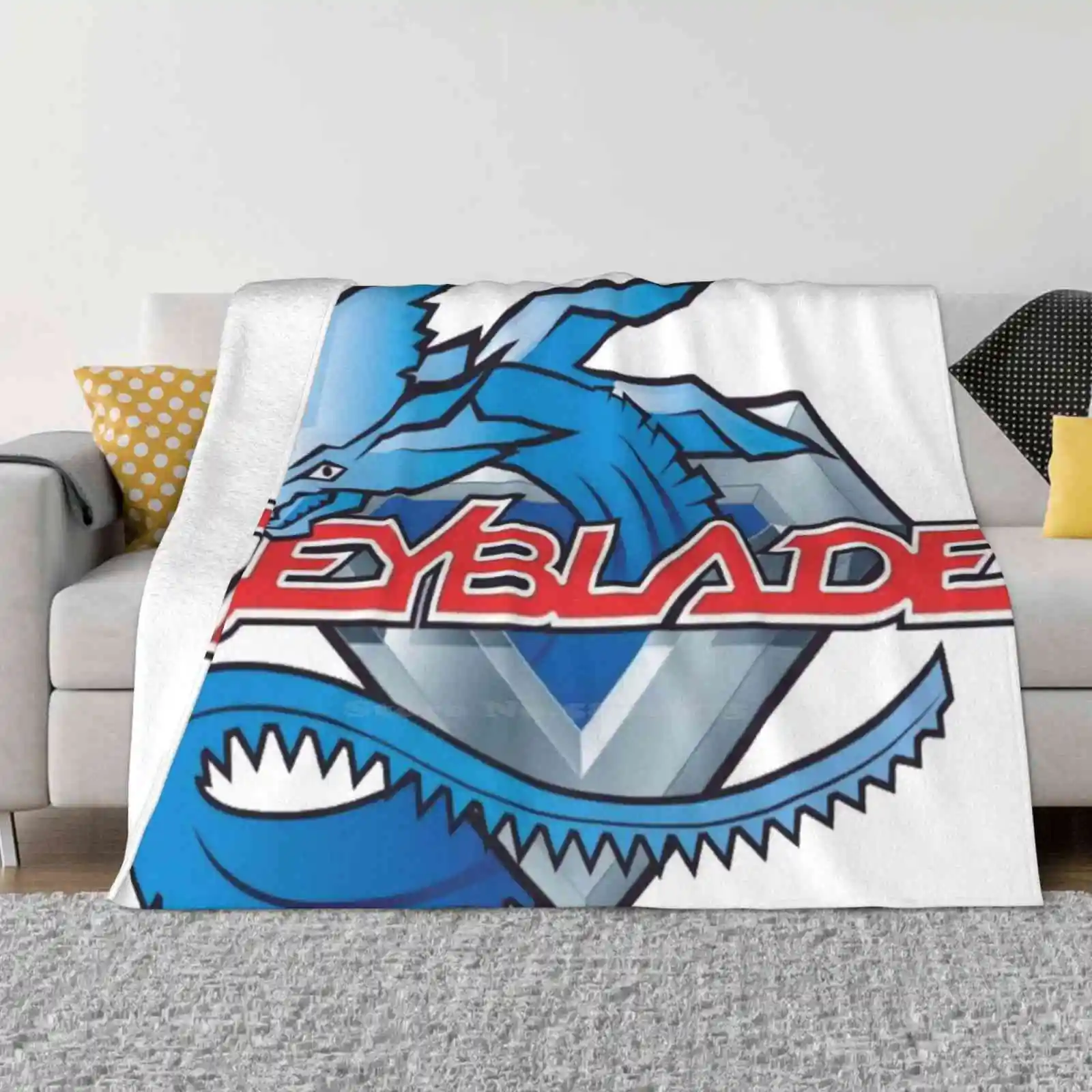 Beyblade New Print Novelty Fashion Soft Warm Blanket Beyblade Show Ty Games Gaming Digimon Anime Cartoon Manga Sports Dragoon