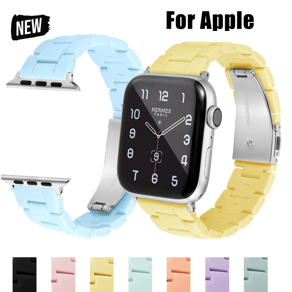 Harzarmband für Apple Watch Ultra 3/2 49mm 44mm 45mm 40mm 41 42mm 38mm Armband Correa Loop iWatch Series 11 10 9 8 7 6 SE 5 4 3