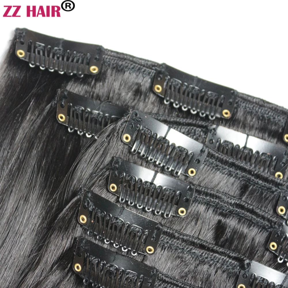 ZZHAIR Clips In 100% Human Remy Hair Extensions 16
