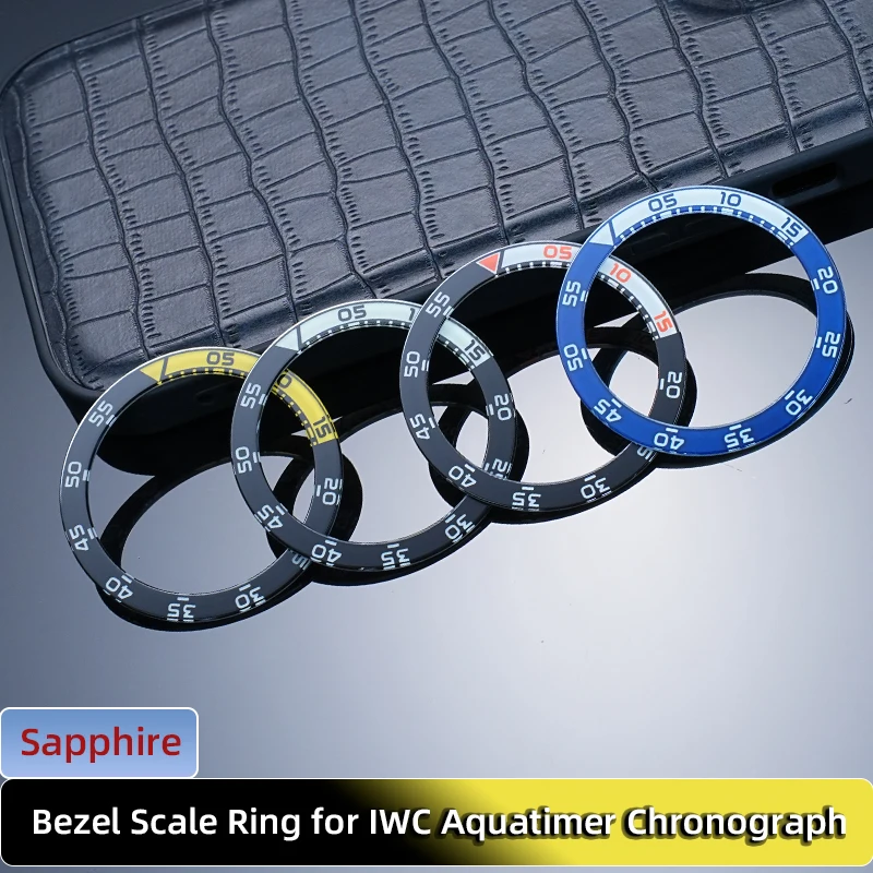 

Вставка с сапфировым безелем для IWC Aquatimer, хронограф, механические механические часы, часть хронографа, часы со светящейся шкалой, мужское кольцо