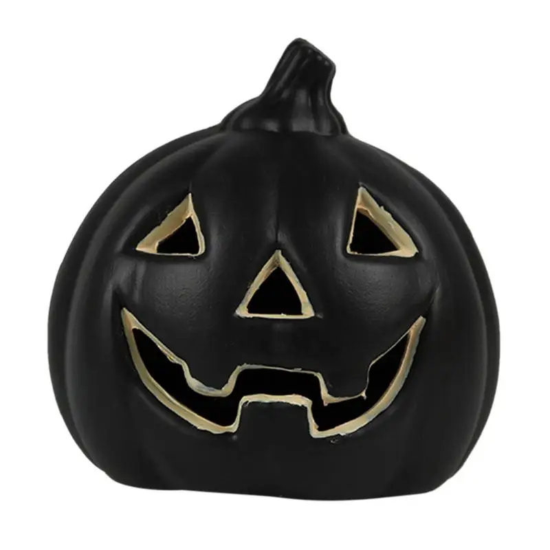 

Tabletop Pumpkin Lights Halloween Decoration Pumpkin Statue Resin Ghost Festival Figurine Lamp For Festival Atmosphere Props