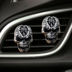 Cool Skull Car Decoration Flavoring In Car Aroma Diffuser Air Vent Perfume Clips Car Fragrances Smell Scent Car Accessories Auto
