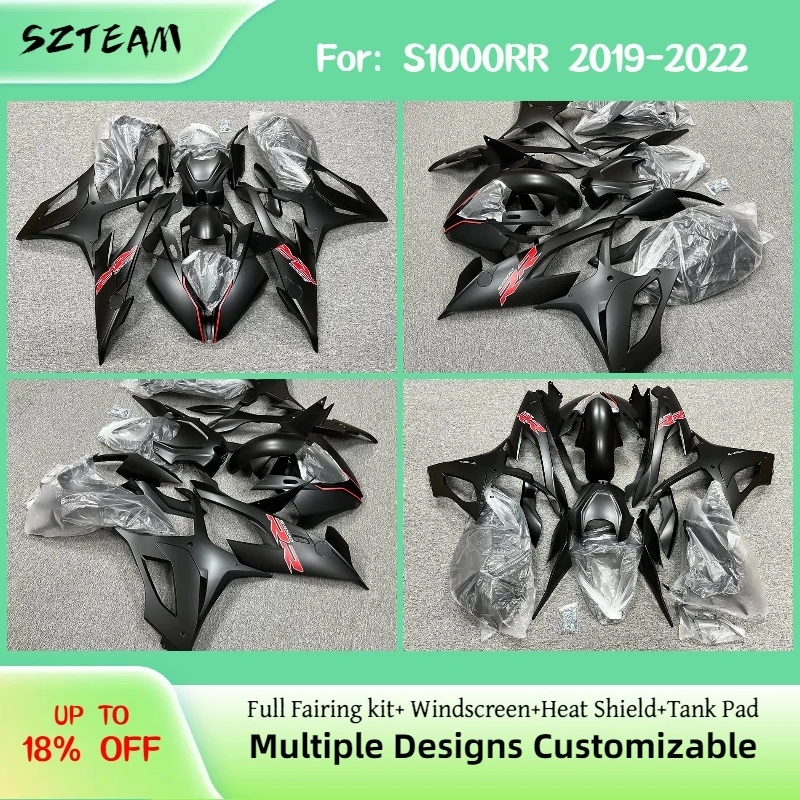 

Fairing Kit for BMW S1000RR 2019-2022 Matte Black Injection Molded Glossy Finish Motorcycle Fairings S1000 RR 19-22 PRO-2