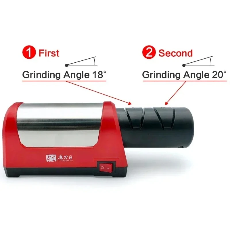 Electric Knife Sharpener NEW 2stage System - 18°/20° Angle Diamond Grinding Stone For Kitchen  Precision Sharpening