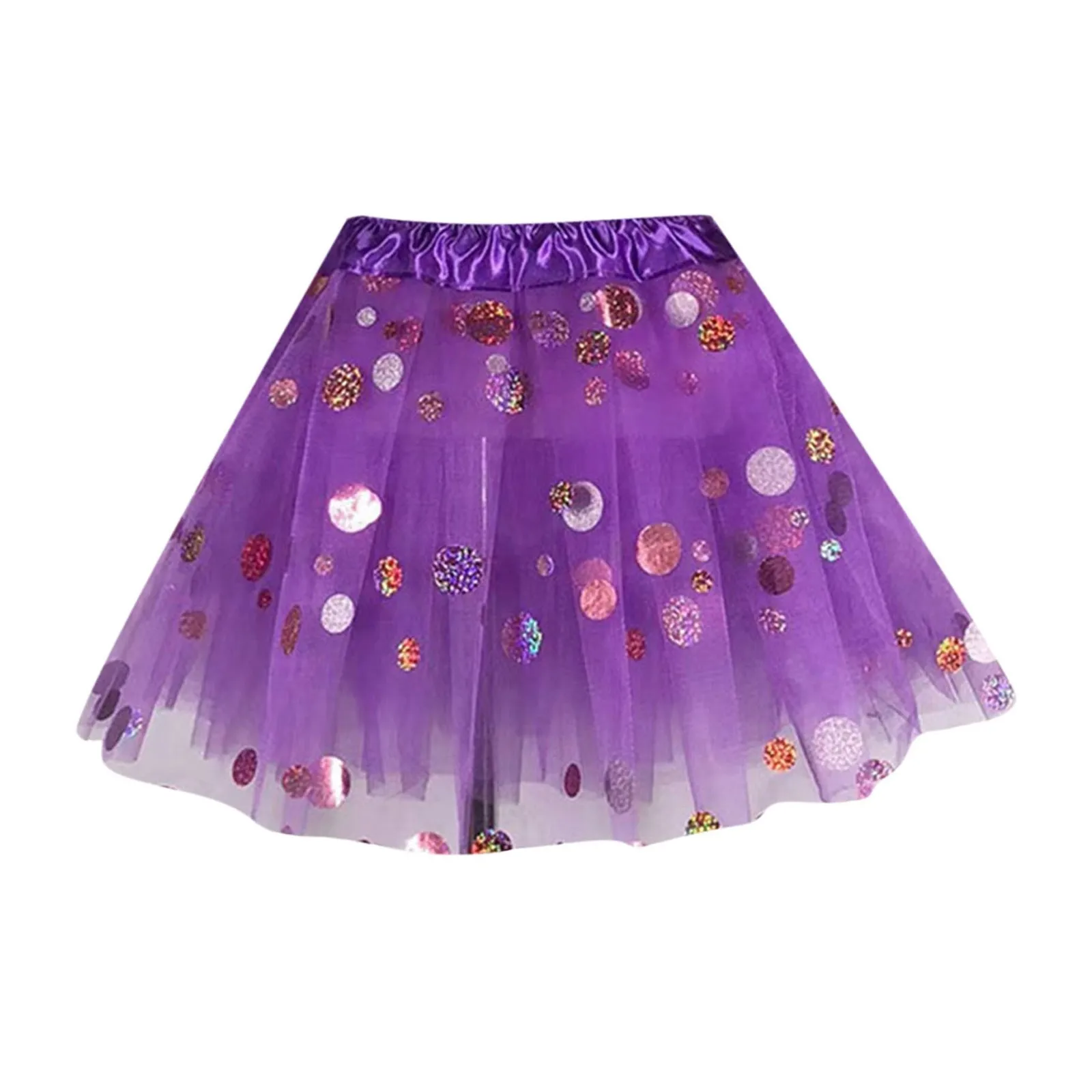 Mardi Gras Kids Baby Star Glitter Dance Tutu Skirt For Girl Children Chiffon Cute Sequin 3 Layers Tulle Toddler Pettiskirt