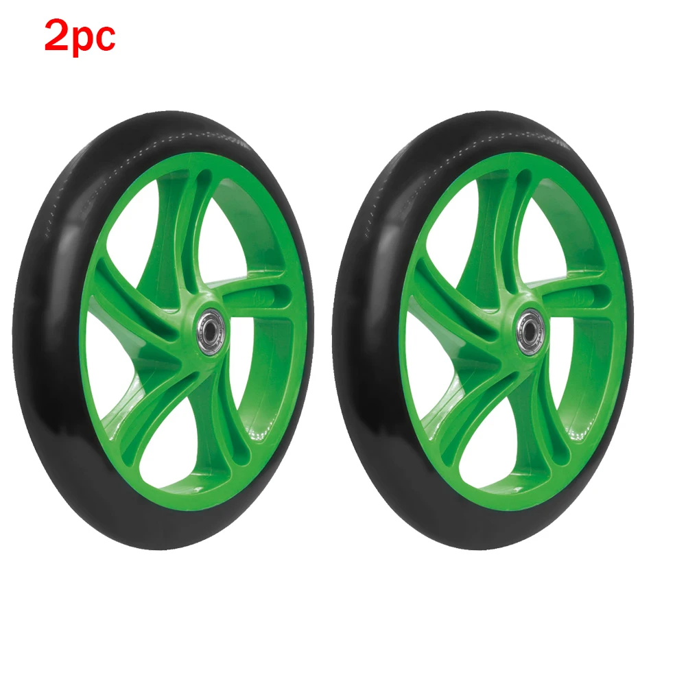 1/2pc Solid Wheels 200mm Adult Scooter for Razor and Adult Kick Scooters with ABEC 7 Bearings Wheels Replacement Scooter Wheel image 3