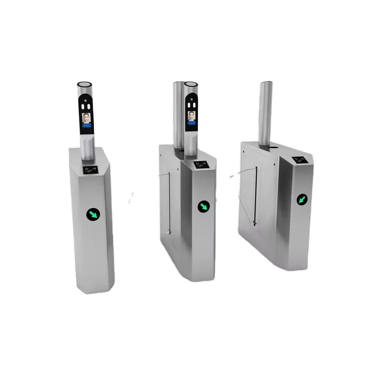 Fast Pass Face Recognition Flap Gate Customized Multi-function Security Access System Thickened Stainless Steel Turnstile