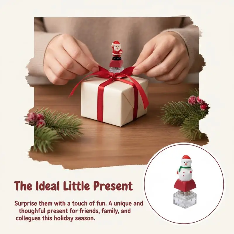 @*Christmas Keyboard Keychain Stress Relief Fidget Toy Safe Non-Toxic Sensory Toy for All Ages Holiday Party Favor Gift