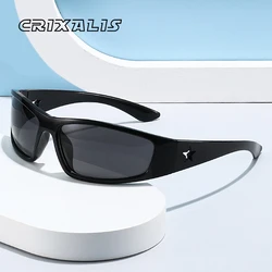CRIXALIS Steampunk Sunglasses Women 2000s Y2k Sunglasses Men Fashion Trend Punk Pentagram Design Shades ​Goggle Female UV400